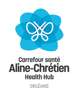 Logo Carrefour santé Aline-Chrétien, couleur, vertical